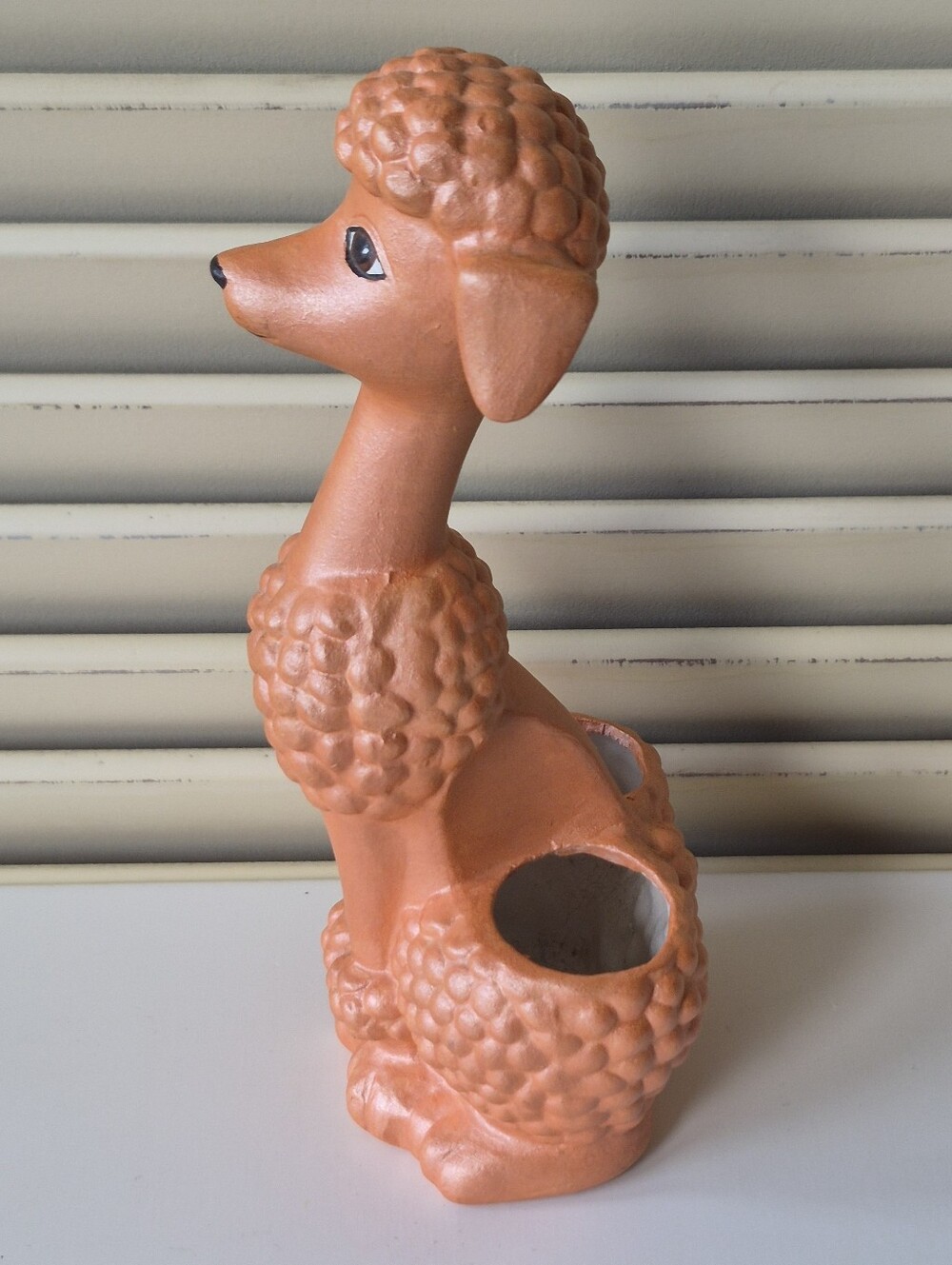Vintage MCM Kitsch Coral Pink Poodle Lipstick Holder - Picture 4 of 8